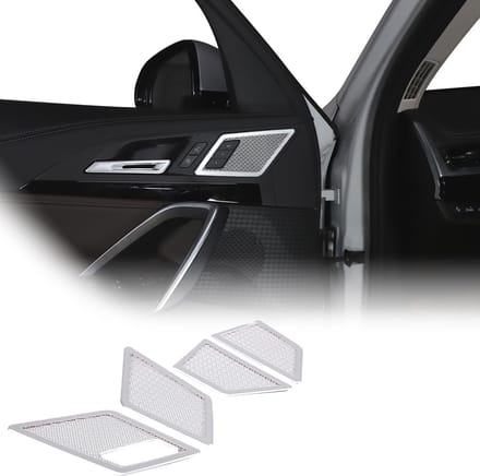 Luidspreker Covers - Audio Trim - Auto Interieur - Roestvrij Staal - Zilver