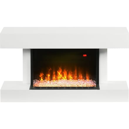 Homcom Elektrische Stille Open Haard 1000W/2000W 98X27X54,5 Cm Wit