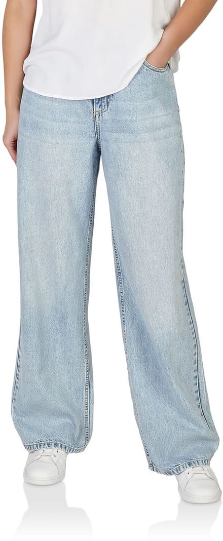 DENIMFY Dames Jeans Broeken DFDana comfort/relaxed Fit Blauw Volwassenen