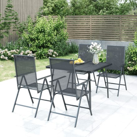 vidaXL - 5-delige - Tuinset - staal - antracietkleurig