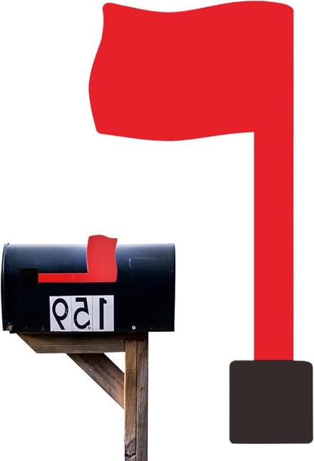 Brievenbus Vlag - Mailbox Indicator - Post Ontvangen - Draaibaar Ontwerp - 10 cm Breed - Rood