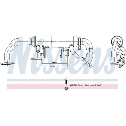 Radiator, uitlaatgasrecirculatie NISSENS 989467