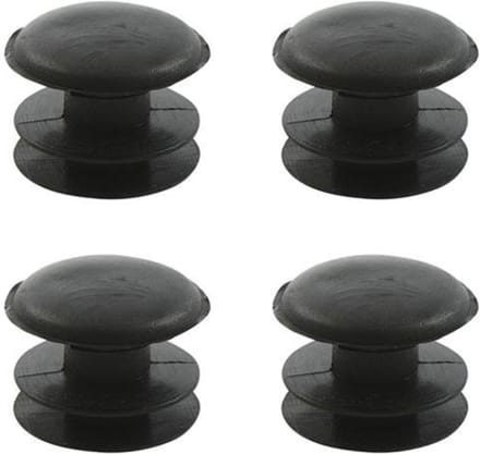ProPlus Tentdoppen - Kunststof - Ø 22 mm - Zwart - 4 stuks