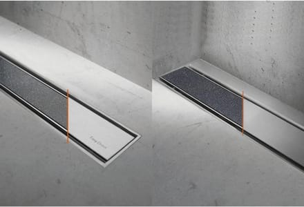 Easy Drain Compact TAF afvoergoot enkele plaat 70cm 50mm met Zero design rooster RVS