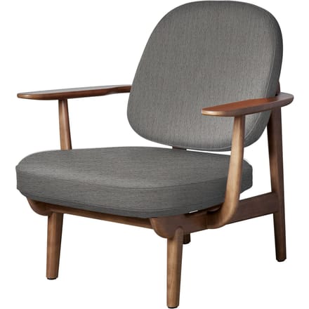 Fritz Hansen Fred Loungefauteuil - JH97 - beige - eiken walnoot gebeitst