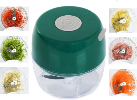 Chopper Hakmolen - Mini Blender - Mini Foodprocessor- Hakmolen Electrisch - Groenten - RVS messen - Oplaadbaar USB