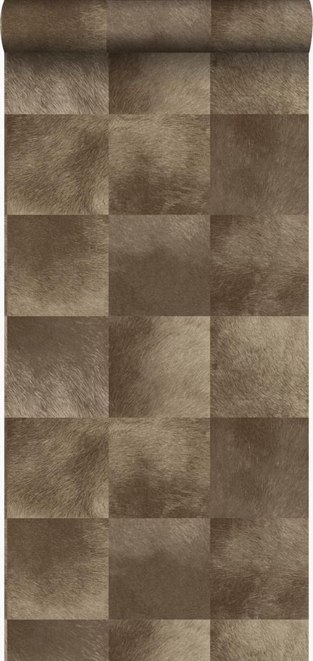 Origin Wallcoverings behang dierenhuid motief donkerbruin - 53 cm x 10.05 m - 347325