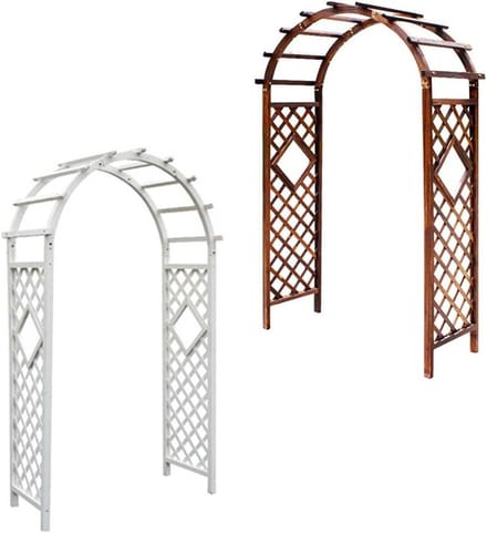 Tuinboog Hout - Rankrooster - Decoratief Element - Extra Breed - 160 cm - Bruin
