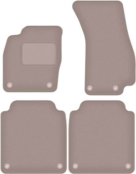 Beige velours vloermatten voor: Audi A8 D5 LONG (2017-2022)