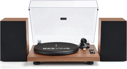 Thuys – Bluetooth Vinyl Draaitafel HiFi Systeem – 36W Stereo met USB-opname – Verstelbaar Contragewicht & Auto-Stop
