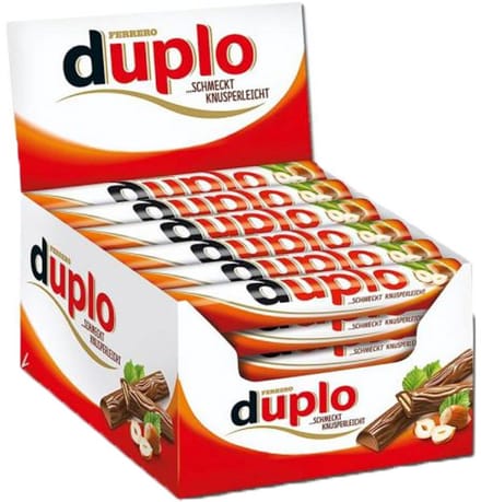 Duplo chocolade - Ferrero melkchocolade met koek en hazelnoot vulling - 40 repen