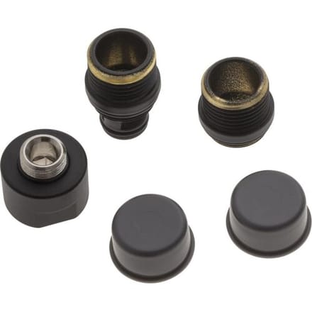 Kronenbach Lima 2.0 Black Replacement Connections for Shower Column 100.2799SM