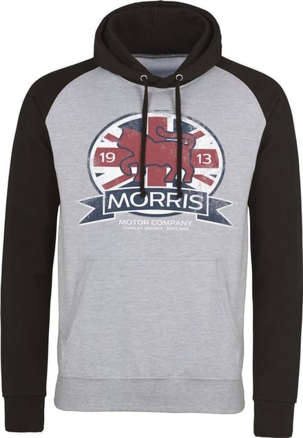 Morris Motor Co. England Baseball Hoodie Heather-Grijs-Zwart