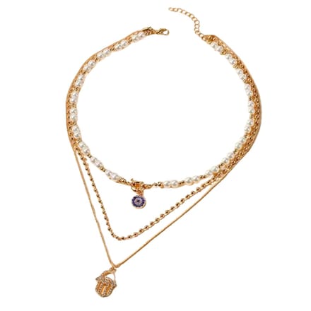Nivard Ketting - Dames - Staal - Nep zilver - Met Hanger - Nep Goud