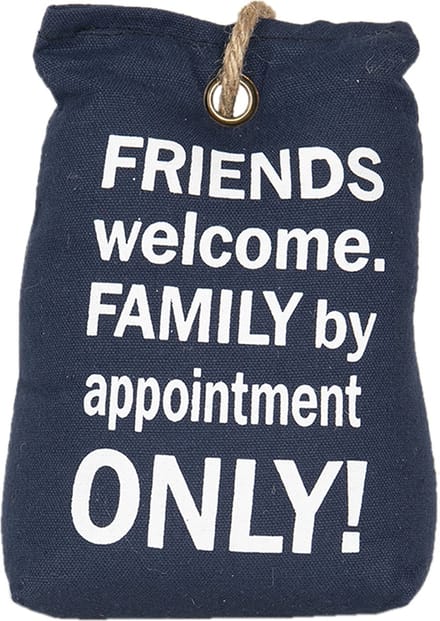 Clayre & Eef Deurstopper 13x17x6 cm Blauw Polyester Rechthoek Deurklem