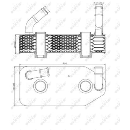 Olie radiator, automatische versnellingsbak NRF 31186
