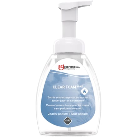 Handzeep SCJ Clear Foam Pure parfumvrij 250ml