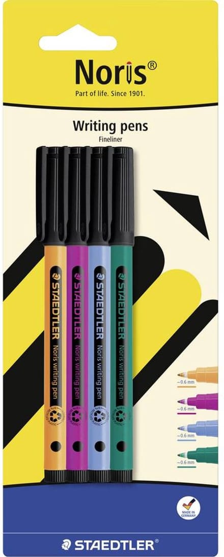 Staedtler Noris® 307 307-S BK4 Fineliner 0.6 mm 4 stuk(s)