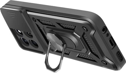 Mayaxess, Case voor Honor 200 Smart Ring ondersteuning glijden Camera Cover, Zwart