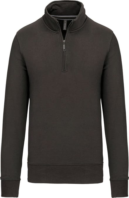 Kariban Sweater met ritshals K487 - Dark Grey - S
