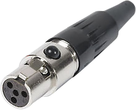 Mini XLR 4-pins (TA4) connector (v)
