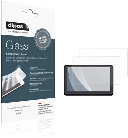 dipos – 2x Matte Pantserfolie geschikt voor Zontes 368D | 9H Screenprotector