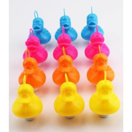 Zak met 12 kermiseendjes in 4 kleuren