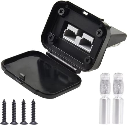 Stroomstekker 120 A Anderson voor auto, camper, caravan, motorfiets en boot - Zwart