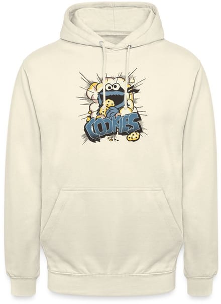 Sesamstraat Koekiemonster En Koekjes Hoodie Unisex