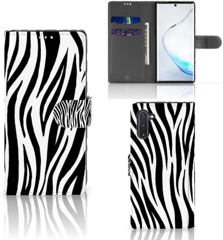 Samsung Galaxy Note 10 Telefoonhoesje met Pasjes Zebra