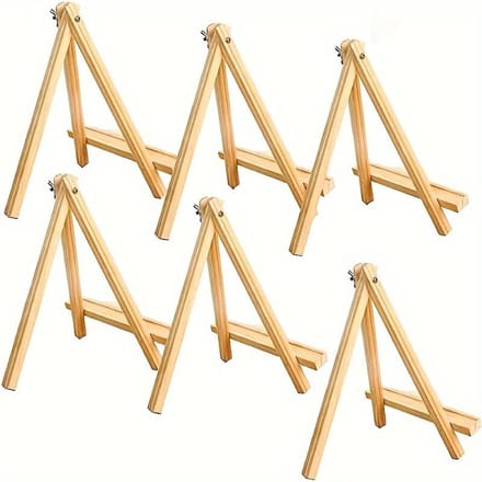 Ensemble de chevalets de bureau en bois 3/6 pièces - Parfait pour les artistes - 9,4 pouces de hauteur 6pcs