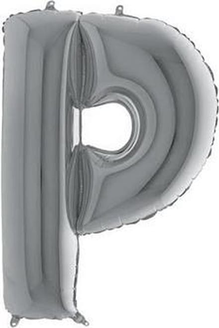 Folieballon letter P zilver (100cm)