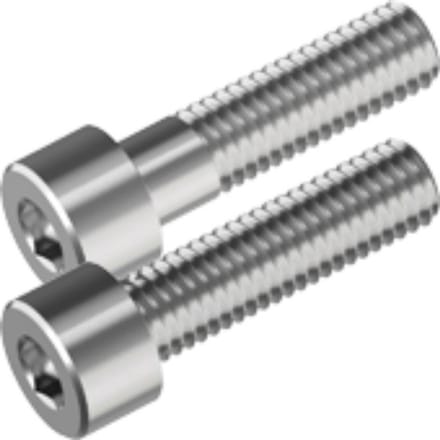 10 stuks Binnen zeskant bout RVS - A4 LBK Voldraad - IB-5DIN 7984 - M8x30