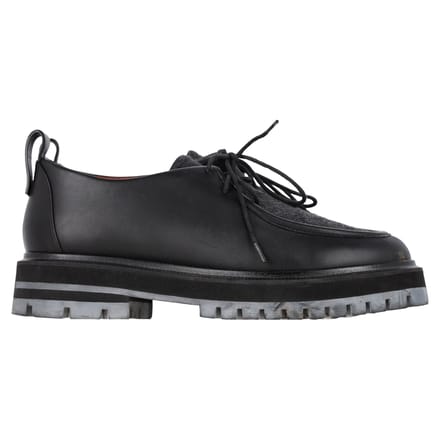 Loro Piana Veterschoenen in Zwart Leer