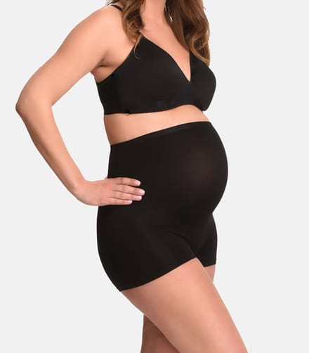 Mamsy  Zwangerschaps BOXERSHORTS met shapewear effect (ZWART M/L)