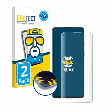 BROTECT - Screenprotector voor OnePlus 8T - Folie Beschermfolie transparant volledig dekking - 2 Stuks