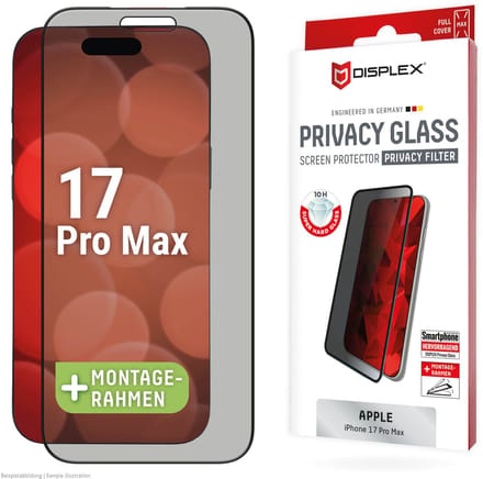 Displex Screenprotector Privacy Glass geschikt voor Apple iPhone 17 Pro Max