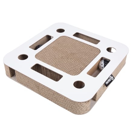 District 70 SPY - Kattenspeelgoed van karton - Wit - 35 x 35 x 6 cm