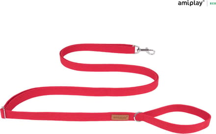 Amiplay Leiband verstelbaar Easy Fix Cotton rood maat-L / 160-300x2,5cm