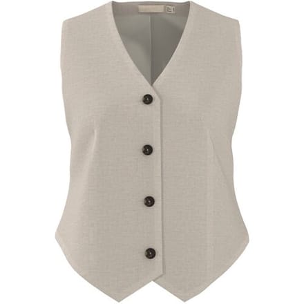 ESMARA Dames gilet met linnen (Beige, 44)