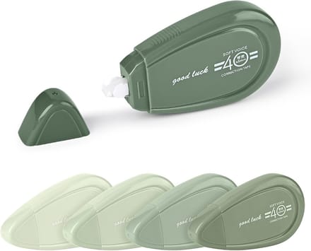 Correctietape Set - Schrijfhulpmiddel - Fouten Herstellen - Direct Droog - 5 x 10 Meter - Groen