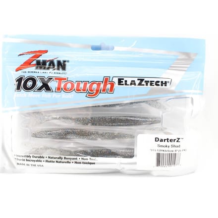 Zman Soft Lure DarterZ 6 Inch 5/Pack Smoky Shad (1478)