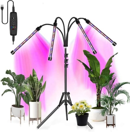 Opvouwbare plantenlamp met verstelbare standaard en timer
