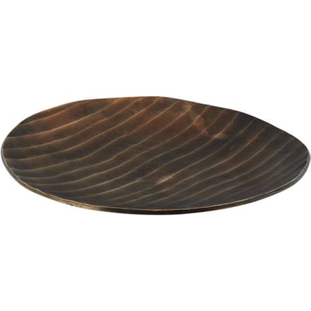 Pomax Be chic - dienblad- D36xH3 cm - aluminium gebeiteld - brons - S