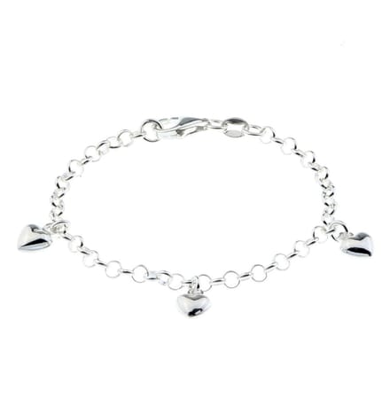 Bedelarmband 3 hartjes - Zilver - Armbandjes