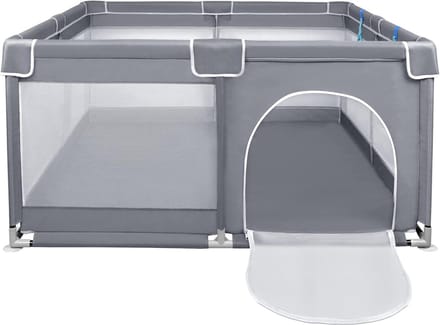 Babybox, afsluithek, 127 x 127 x 68 cm, activiteitencentrum met antislip, ademend net, kleine kinderen, grote veiligheidsspeelplaats 1251