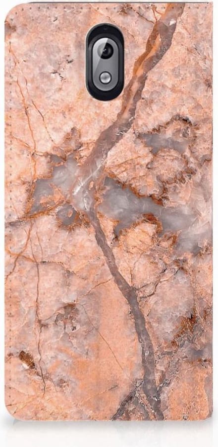 Nokia 3.1 (2018) Standcase Marmer Oranje