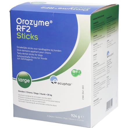 Orozyme RF2 Anti Tandplak Sticks Hond Large (boven 30 kg) - 28 stuks