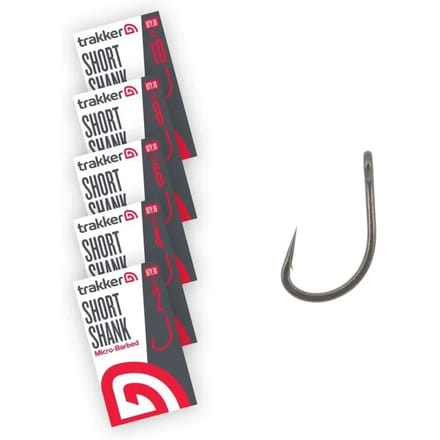 Korte shank micro-barbless haak Trakker Short Shank TPx5x5 (x10)