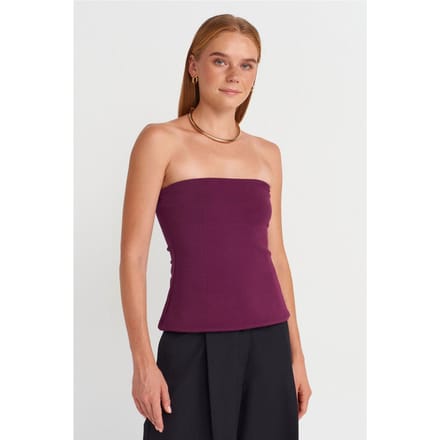 Strapless Slim-fit Bandeau Blouse